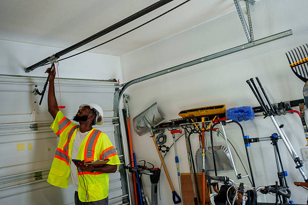 Professional Garage Door Panel Replacement technician working in Gorman, TX